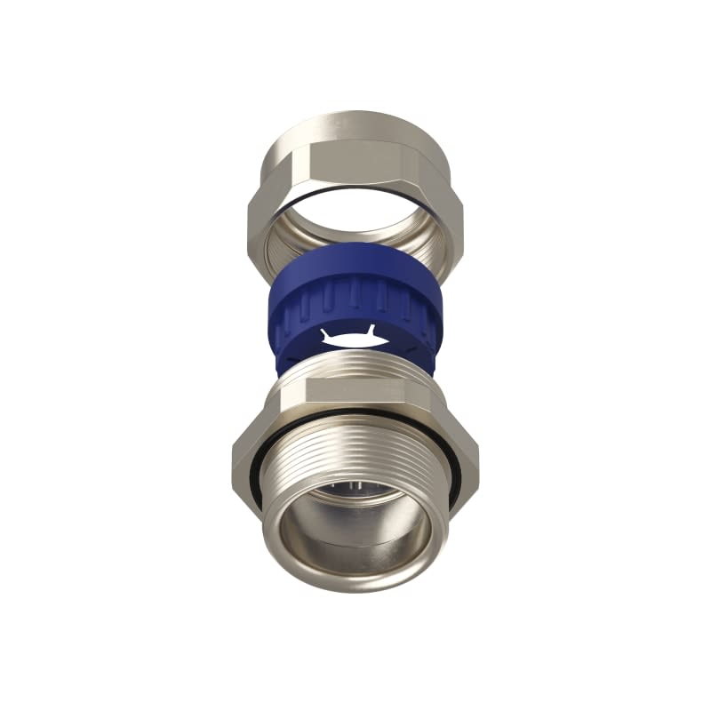 TEAFLEX - Pressacavo PG29-15mm.24-28 per installazioni ferroviarie in ottone nichelato IP68. 155FF28-15