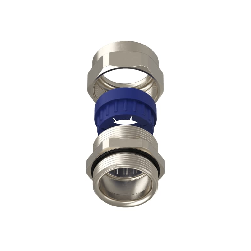 TEAFLEX - Pressacavo PG29-24-28 FF per installazioni ferroviarie in ottone nichelato IP68. 155FF28