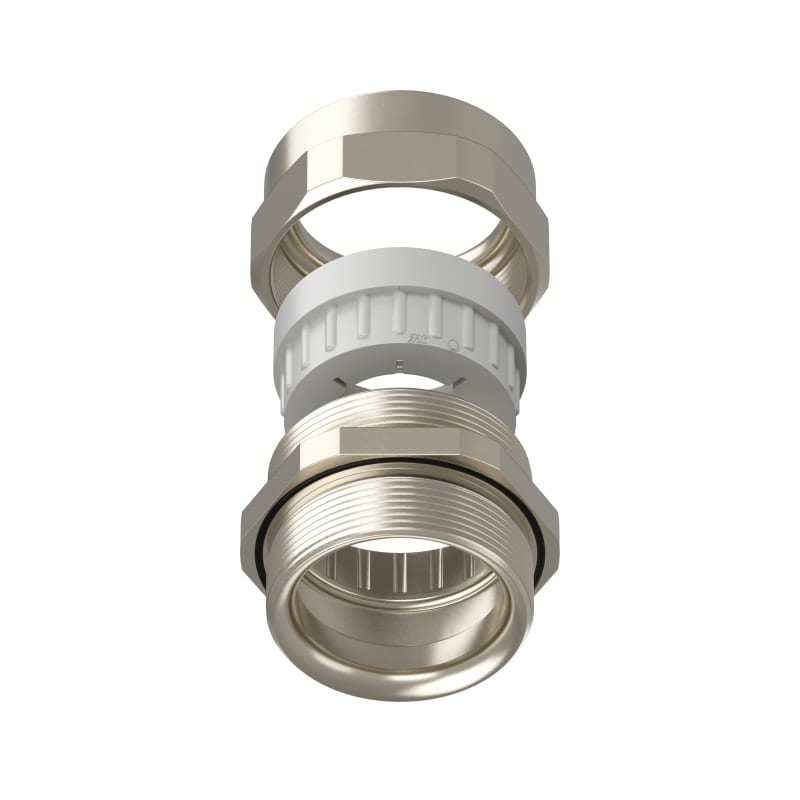 TEAFLEX - Pressacavo PG36-15mm.27-32 FF per installazioni ferroviarie in ottone nichelato IP68. 156FF32-15K