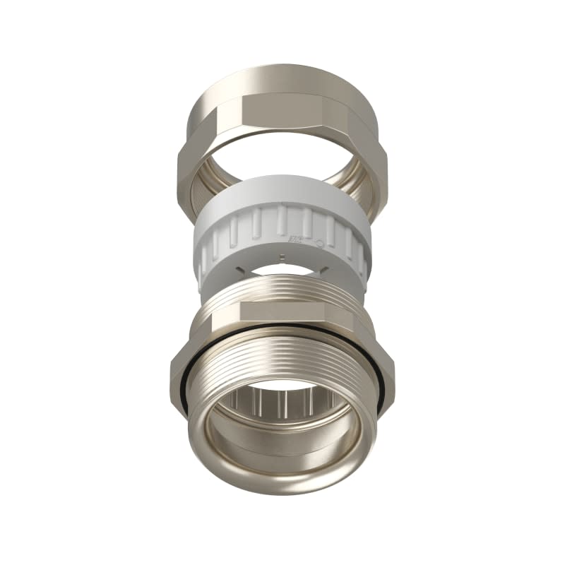 TEAFLEX - Pressacavo PG36-15mm.27-32 FF per installazioni ferroviarie in ottone nichelato IP68. 156FF32-15K