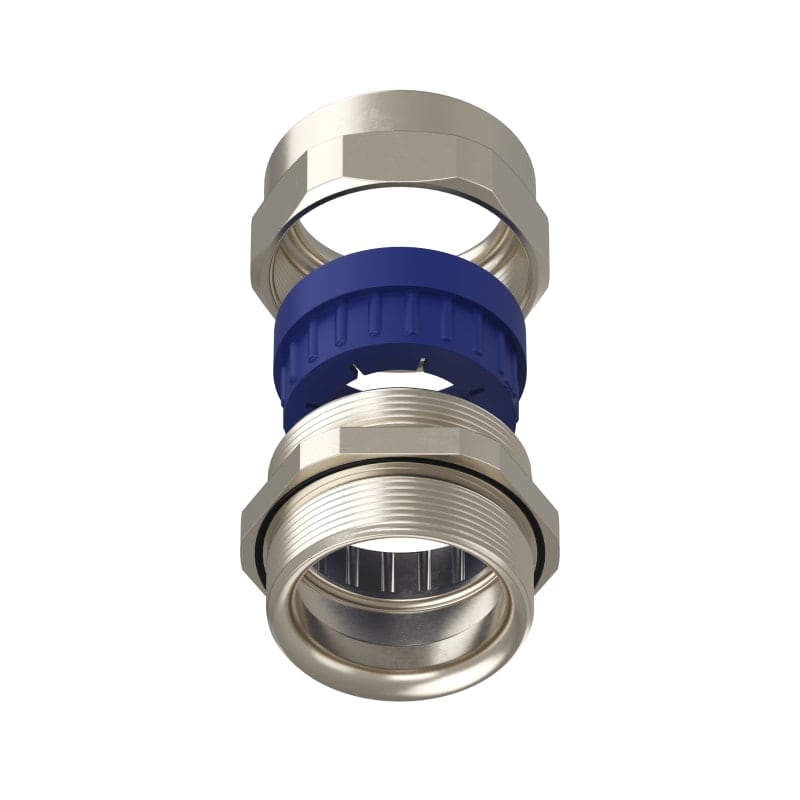 TEAFLEX - Pressacavo PG36-15mm.29-34 FF per installazioni ferroviarie in ottone nichelato IP68. 156FF34-15