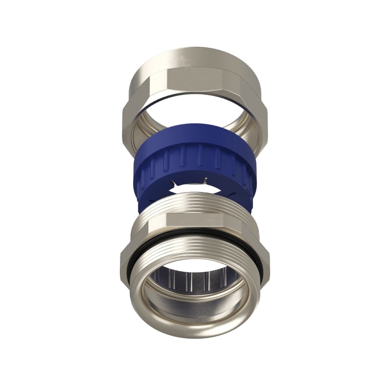 TEAFLEX - Pressacavo PG36-29 in ottone nichelato IP68 per installazioni ferroviarie.