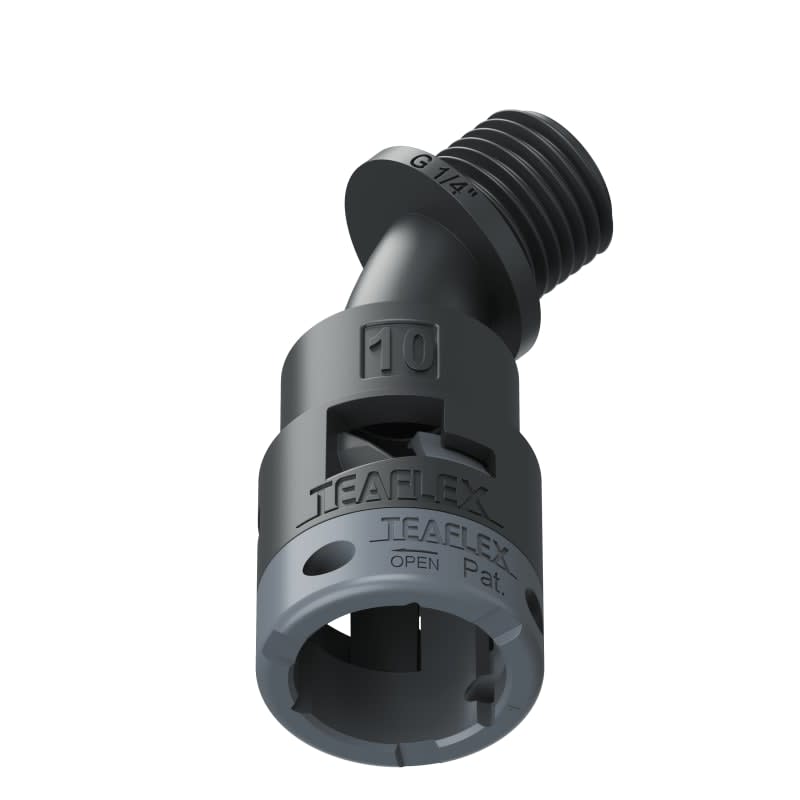 TEAFLEX - CURVA 45 IP66 BF10   1/4NERO 6BBF10G01