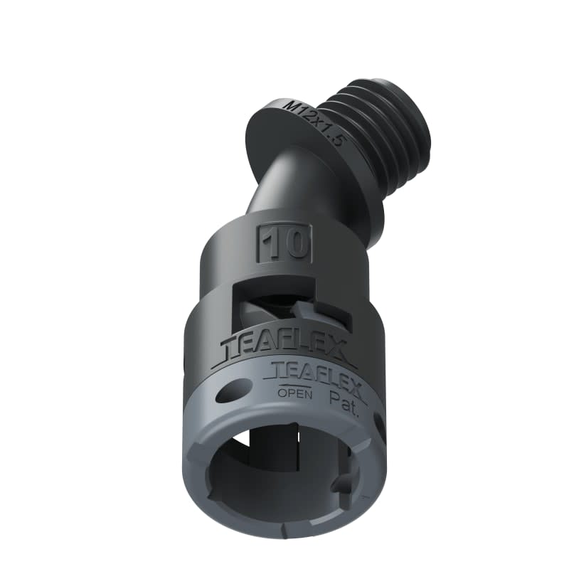 TEAFLEX - CURVA 45 IP66 BF10 M12 NERO 6BBF10M12
