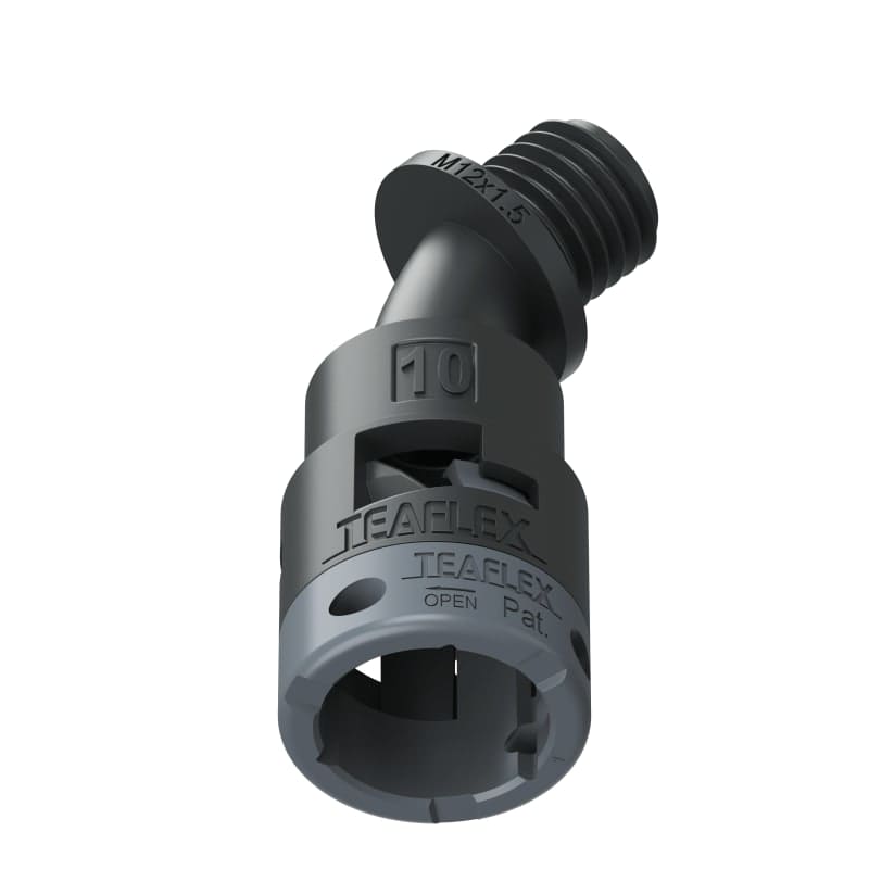 TEAFLEX - CURVA 45 IP66 BF10 M12 NERO