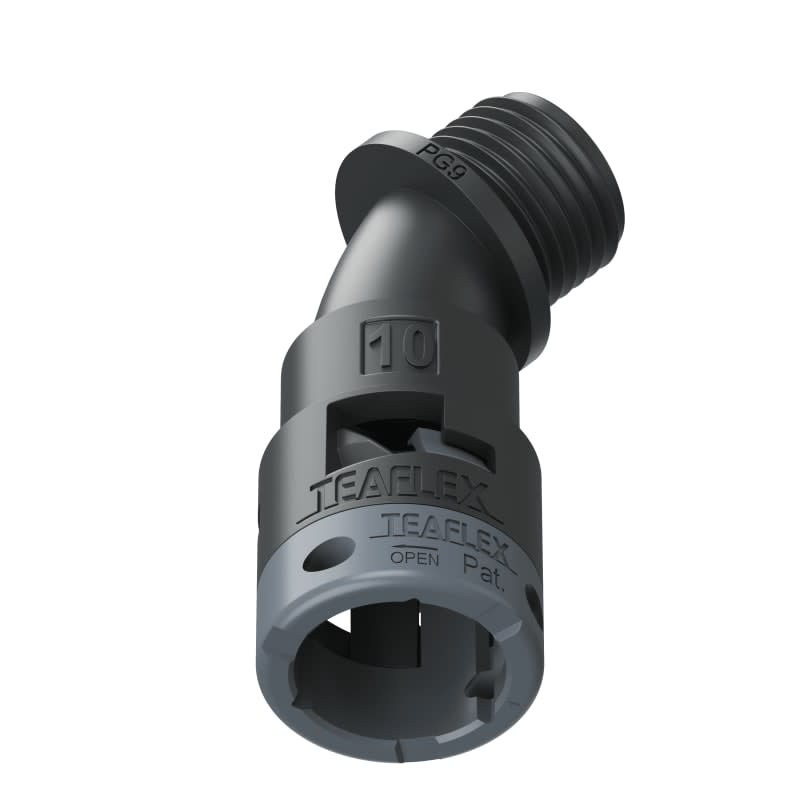 TEAFLEX - CURVA 45 IP66 BF10 PG09 NERO