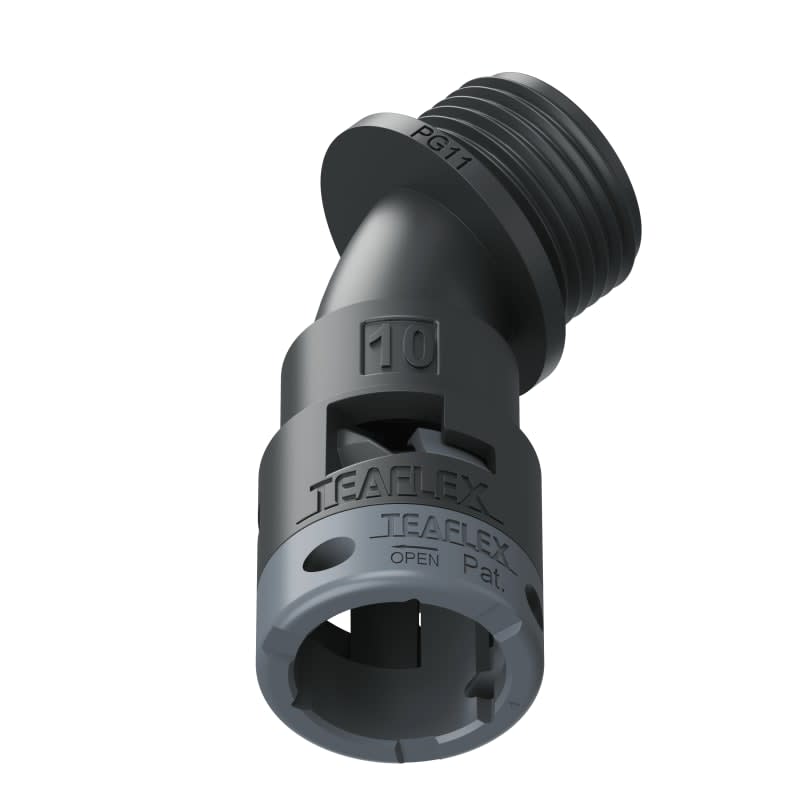 TEAFLEX - CURVA 45 IP66 BF10 PG11 NERO 6BBF10P11
