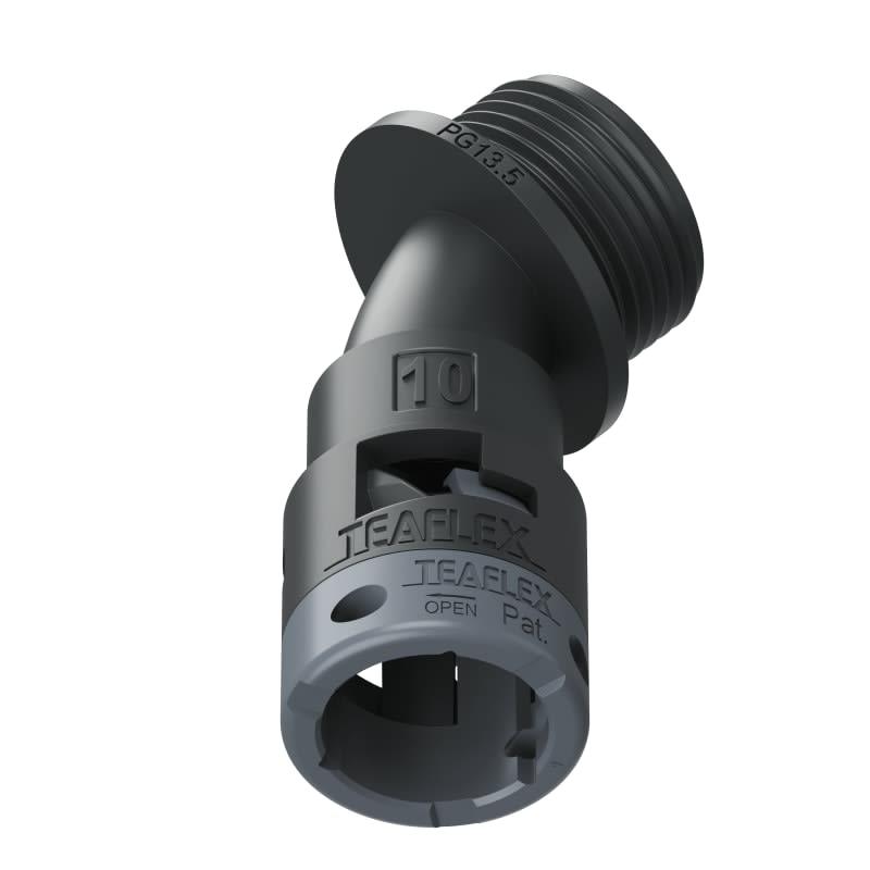 TEAFLEX - CURVA 45 IP66 BF10 PG13 NERO 6BBF10P13