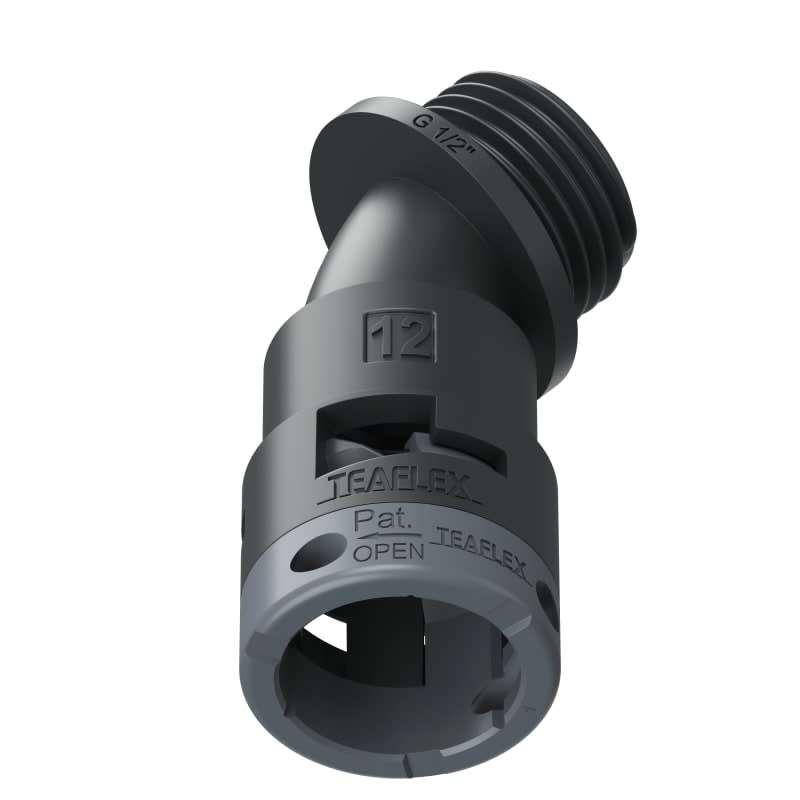 TEAFLEX - CURVA 45 IP66 BF12   1/2NERO 6BBF12G03