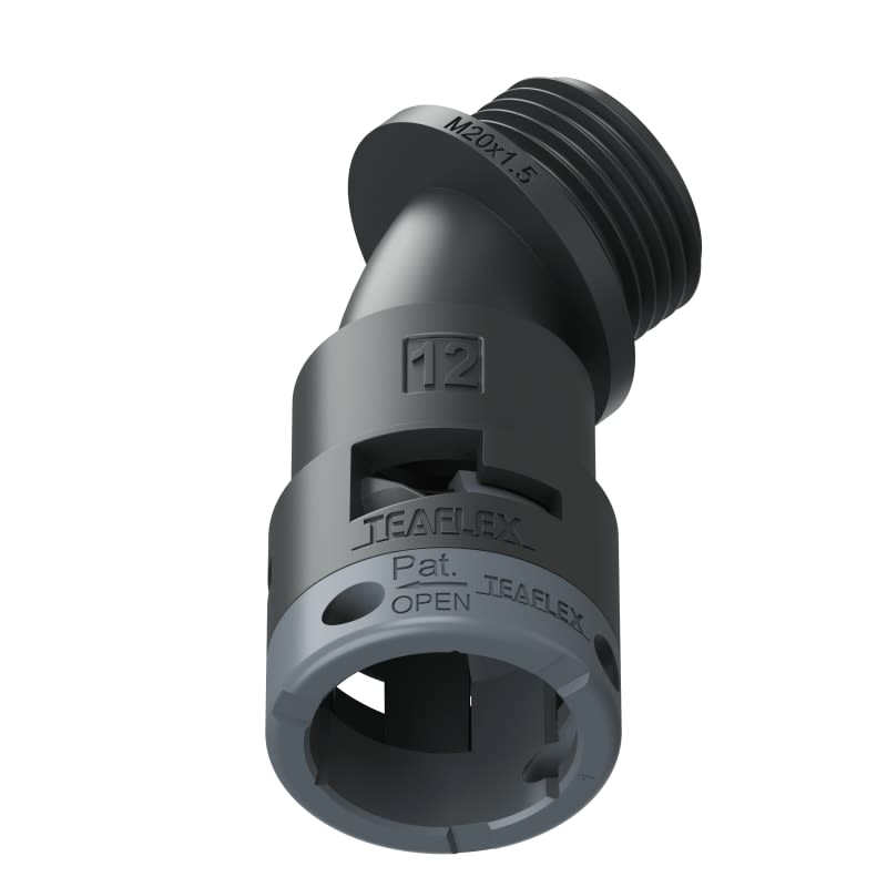 TEAFLEX - CURVA 45 IP66 BF12 M20  NERO 6BBF12M20