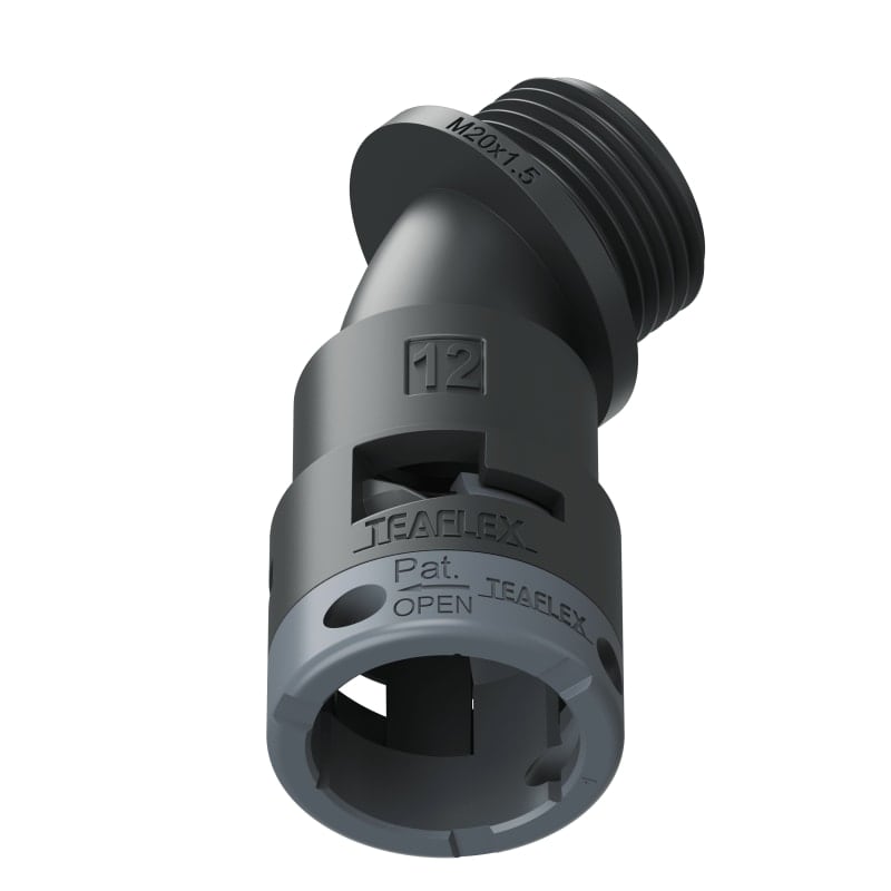 TEAFLEX - CURVA 45 IP66 BF12 M20 NERO