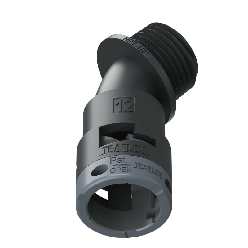 TEAFLEX - CURVA 45 IP66 12NPT 1/2' NERO