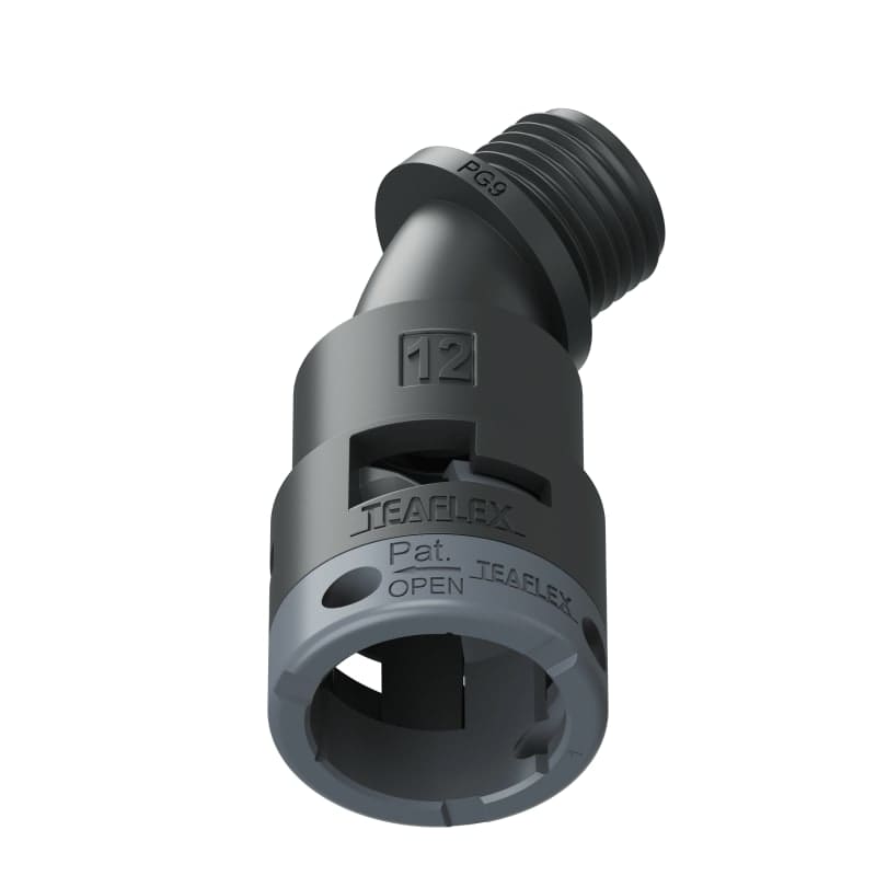 TEAFLEX - CURVA 45 IP66 BF12 PG09 NERO