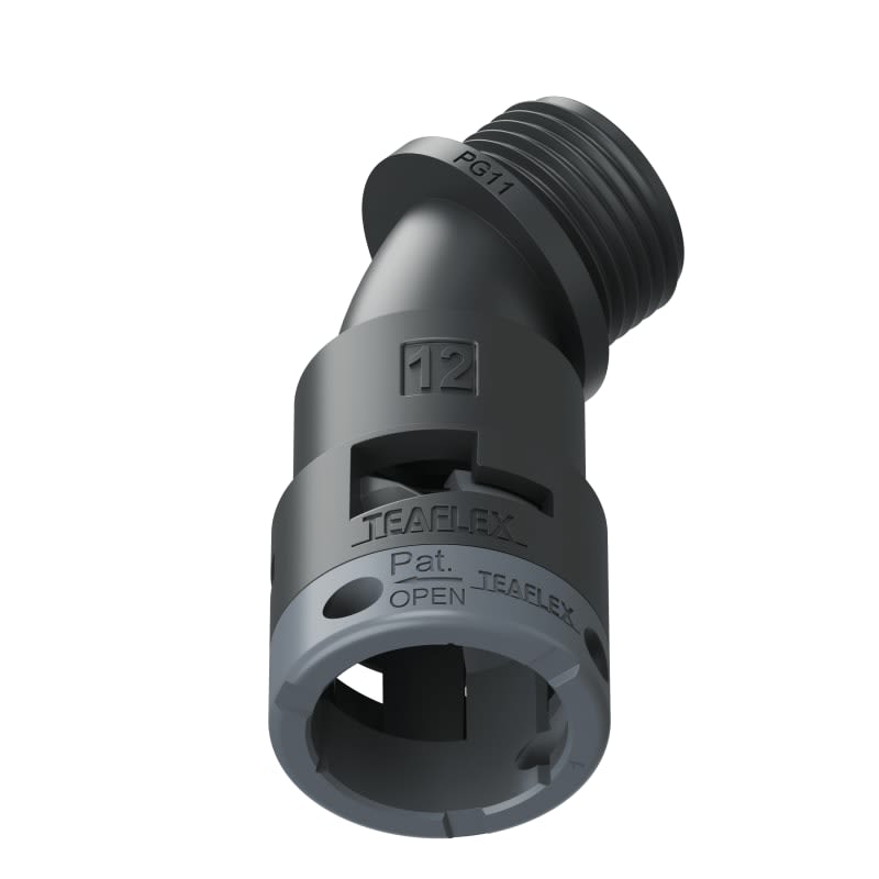 TEAFLEX - CURVA 45 IP66 BF12 PG11 NERO
