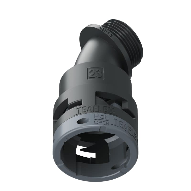 TEAFLEX - CURVA 45 IP66 BF23 M25 NERO 6BBF23M25