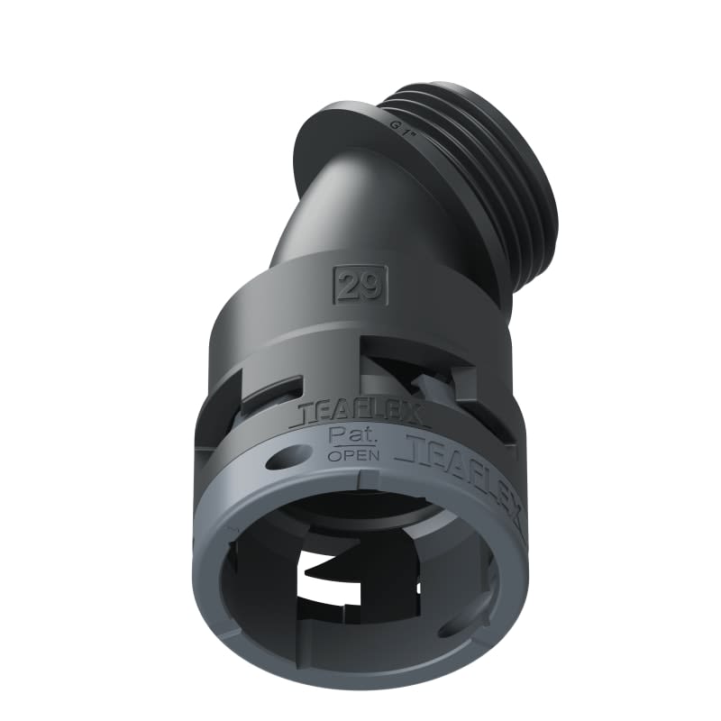 TEAFLEX - CURVA 45  IP66 BF29 1'   NERO 6BBF29G05