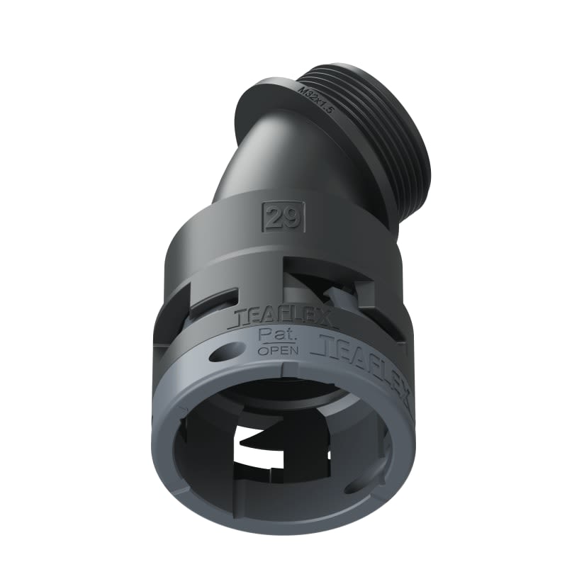TEAFLEX - CURVA 45 IP66 BF29 M32 NERO 6BBF29M32