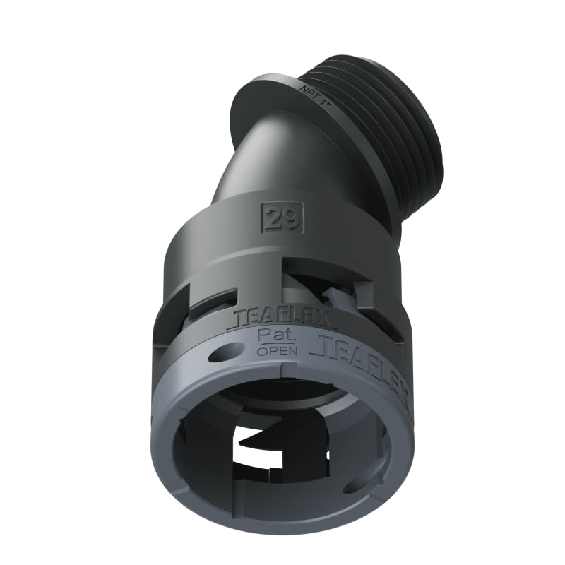 TEAFLEX - CURVA 45 IP66 29NPT 1' NERO