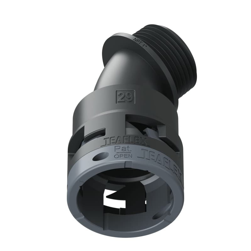 TEAFLEX - CURVA 45 IP66 29NPT 1' NERO