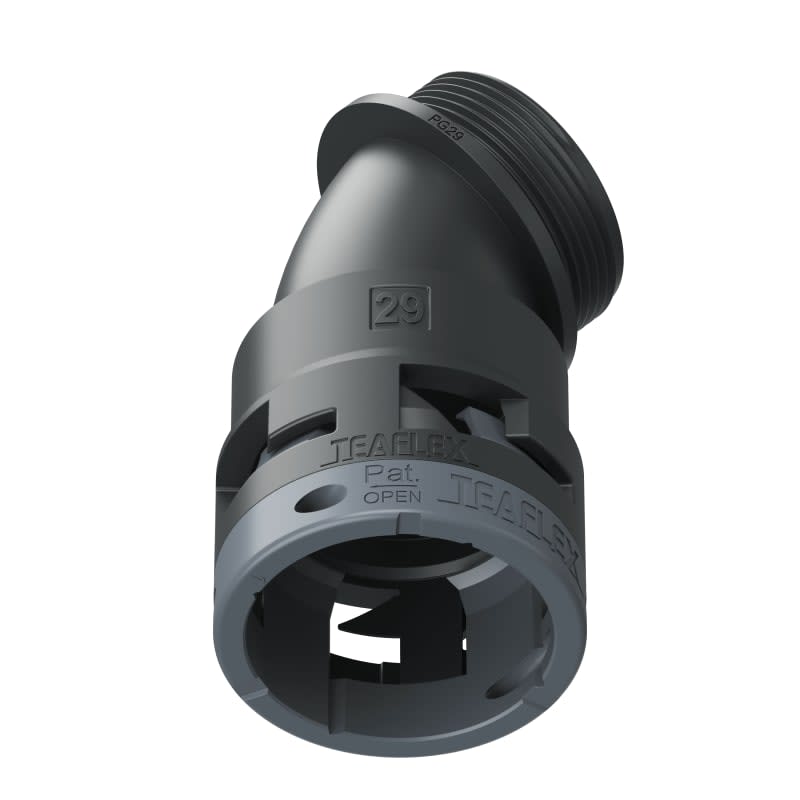 TEAFLEX - CURVA 45 IP66 BF29 PG29 NERO 6BBF29P29