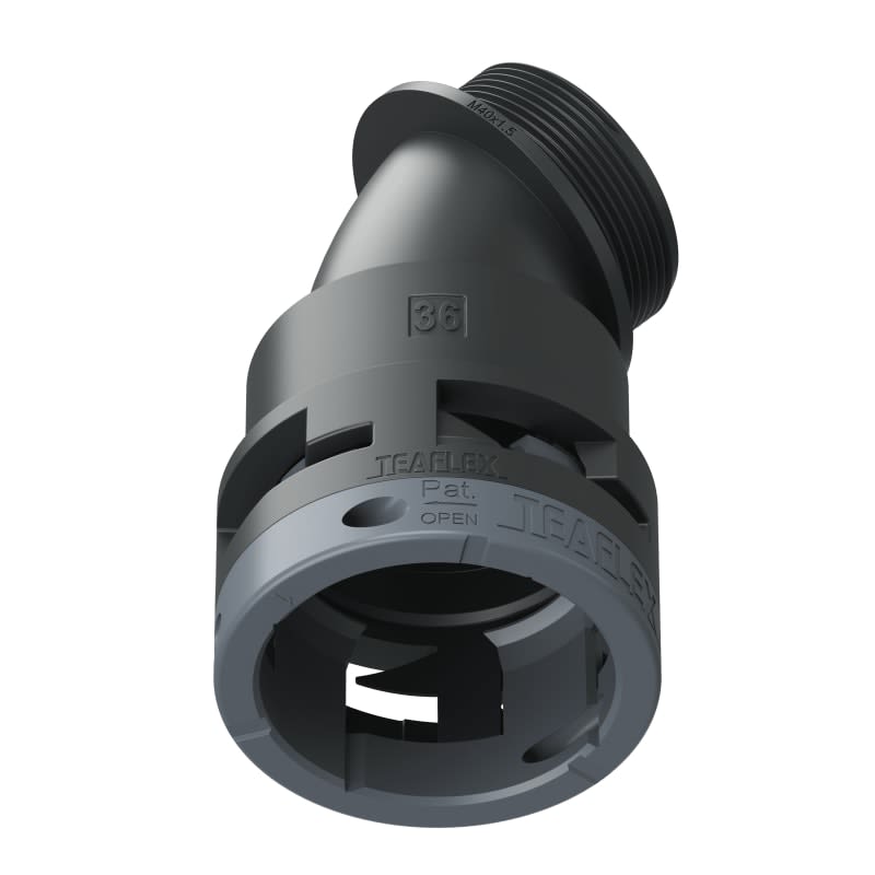 TEAFLEX - CURVA 45 IP66 BF36 M40  NERO 6BBF36M40