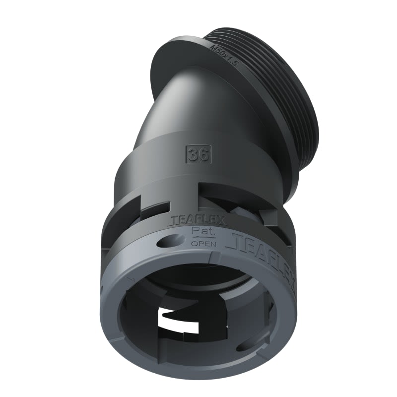 TEAFLEX - CURVA 45 IP66 BF36 M50 NERO 6BBF36M50