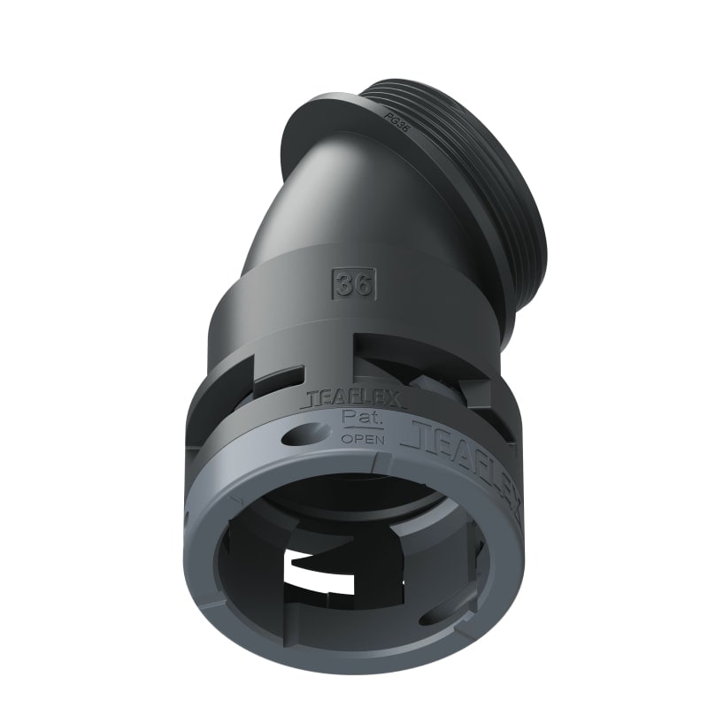 TEAFLEX - CURVA 45 IP66 BF36 PG36 NERO