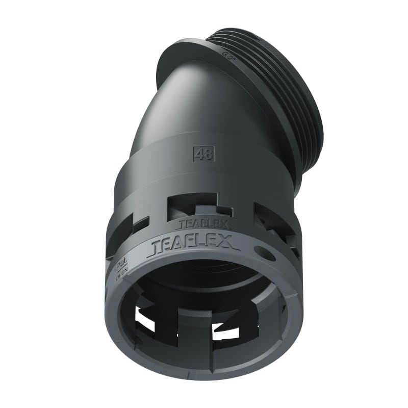 TEAFLEX - CURVA 45 IP66 BF48 2' NERO