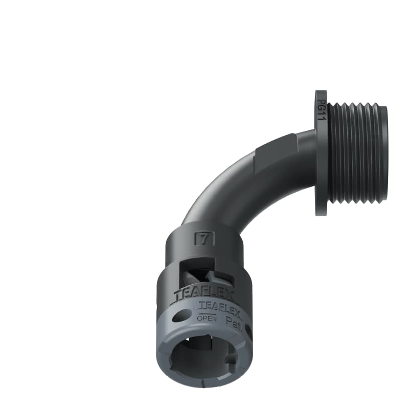 TEAFLEX - CURVA 90 IP66 BN07 PG11 NERO 6BBN07P11
