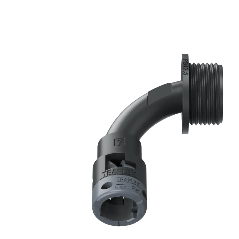 TEAFLEX - CURVA 90 IP66 BN07 PG13 NERO 6BBN07P13