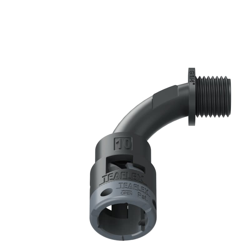 TEAFLEX - CURVA 90 IP66 BN10 1/4' NERO 6BBN10G01