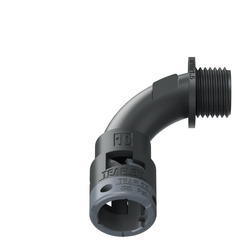 TEAFLEX - CURVA 90 IP66 BN10 M16 NERO 6BBN10M16