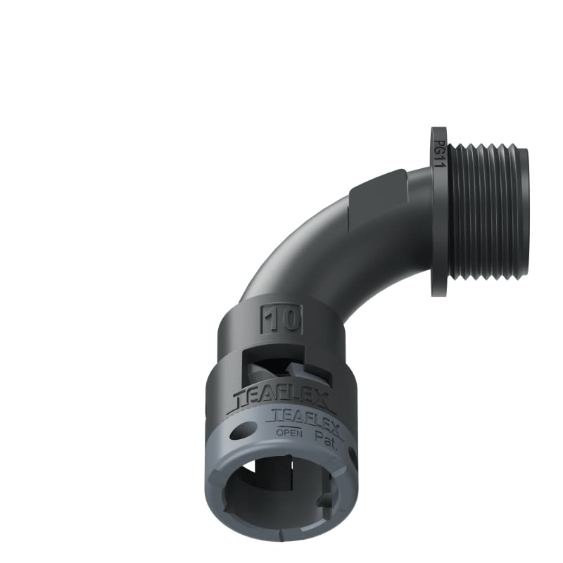 TEAFLEX - CURVA 90 IP66 BN10 PG11 NERO 6BBN10P11
