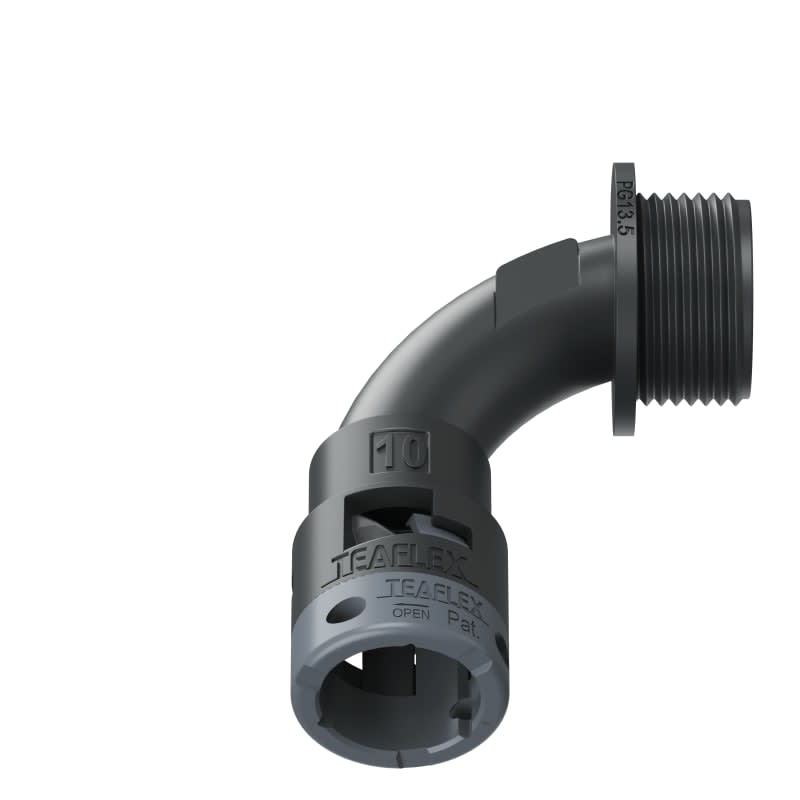 TEAFLEX - CURVA 90 IP66 BN10 PG13 NERO 6BBN10P13