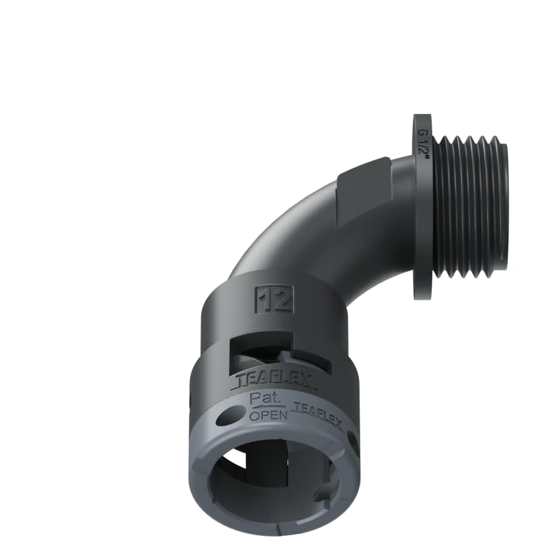 TEAFLEX - CURVA 90 IP66 BN12   1/2' NERO 6BBN12G03