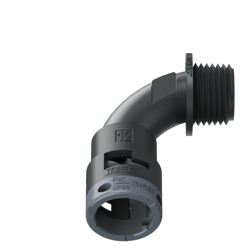 TEAFLEX - CURVA 90 IP66 12NPT 1/2' NERO
