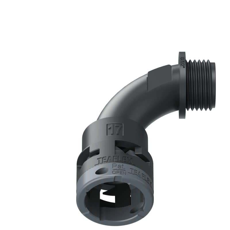 TEAFLEX - CURVA 90 IP66 BN17 1/2' NERO