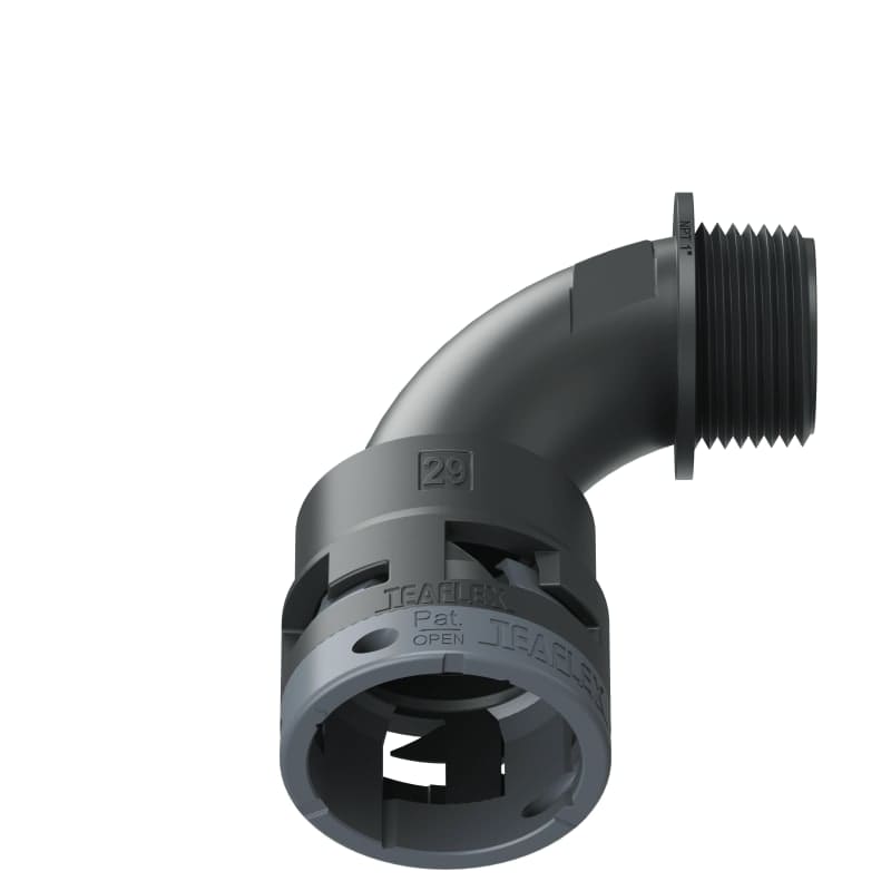 TEAFLEX - CURVA 90 IP66 29NPT 1' NERO