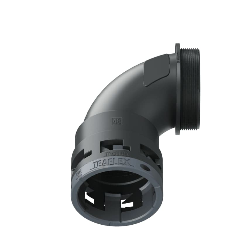 TEAFLEX - CURVA 90 IP66 BN48 M63 NERO