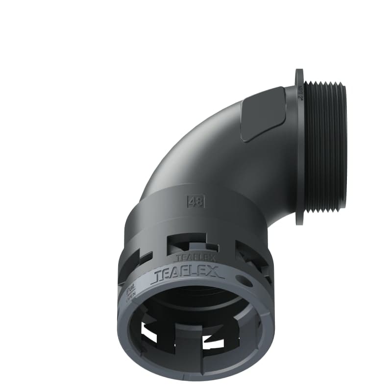 TEAFLEX - CURVA 90 IP66 48NPT 2' NERO