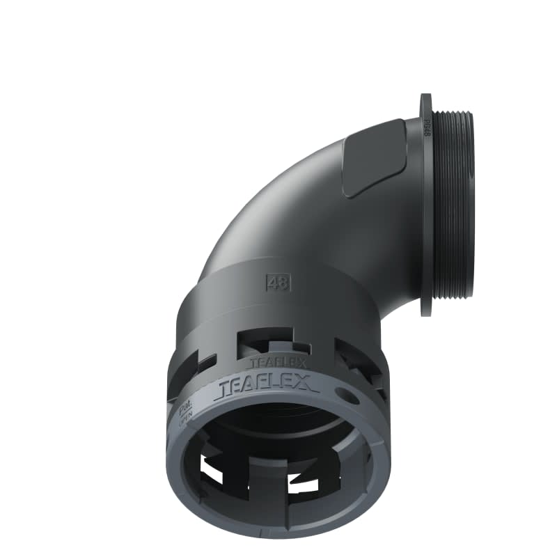 TEAFLEX - CURVA 90 IP66 BN48 PG48 NERO 6BBN48P48