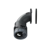 TEAFLEX - Raccordo a 90 senza spigoli flangia poliammide IP66 nero FL23.