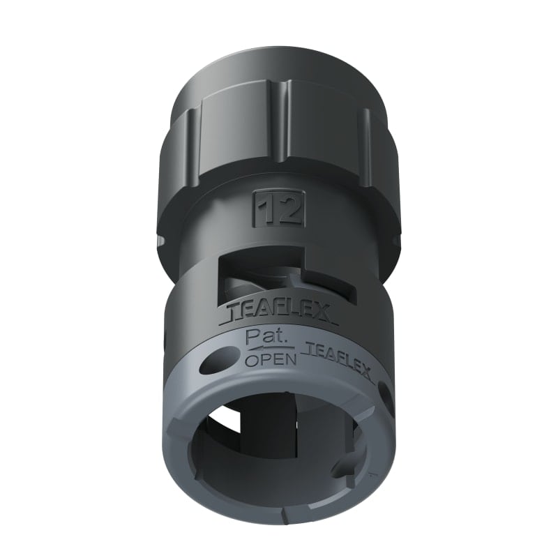 TEAFLEX - FEMM. IP66 NERO SFB12 13/16'
