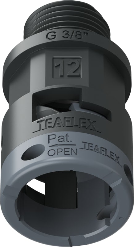 TEAFLEX - RACC. NERO IP66 SM12 G 3/8'