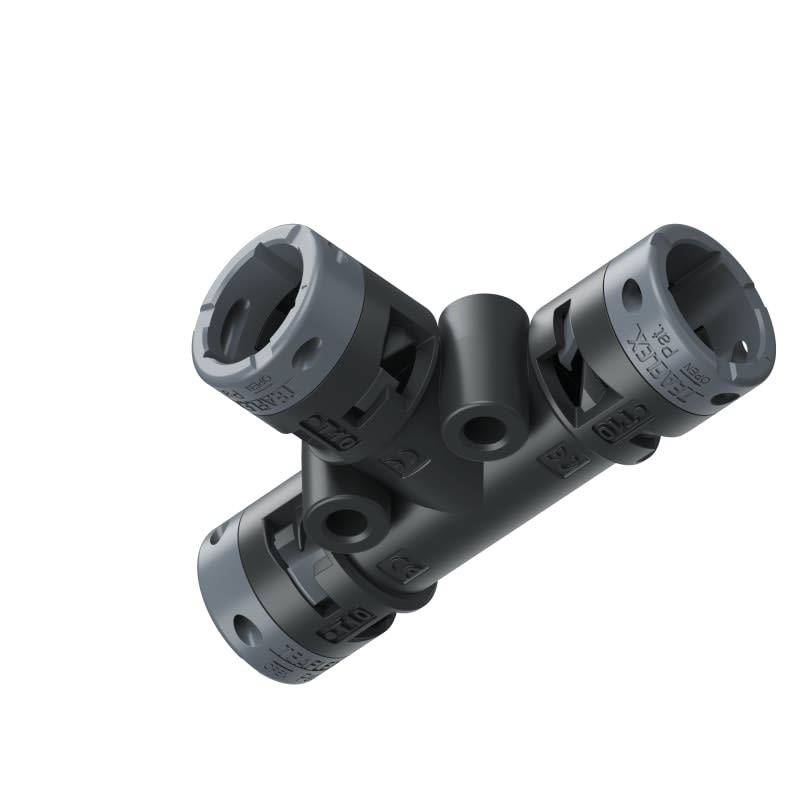 TEAFLEX - RACC. T NERO   IP66 10-10-10
