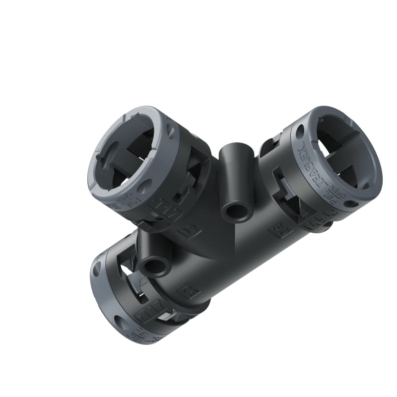 TEAFLEX - RACC. T NERO   IP66 17-17-17