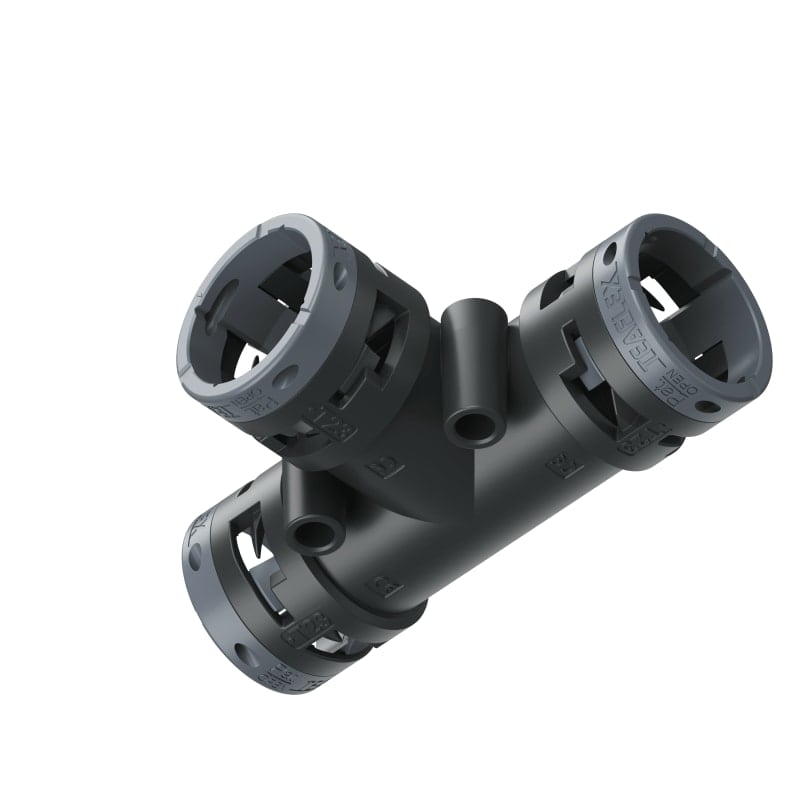 TEAFLEX - RACC. T NERO IP66 23-23-23
