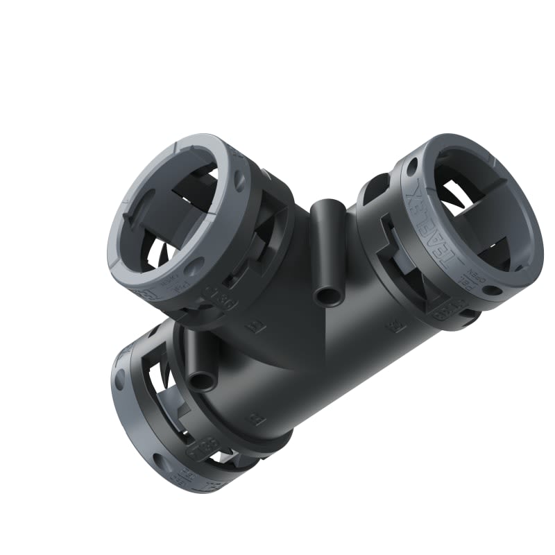 TEAFLEX - RACC. T NERO IP66 36-36-36