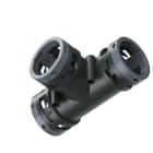 TEAFLEX - RACC. T NERO IP66 36-36-36