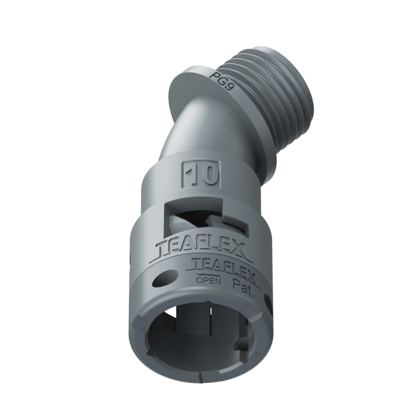 TEAFLEX - CURVA 45 IP66 BF10 PG09 GRIGI 6GBF10P09